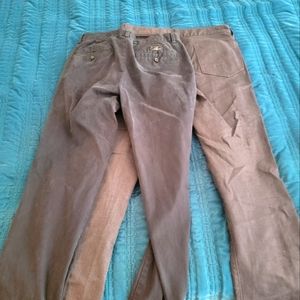 BUNDLE OF 2 MENS BANANA REPUBLIC PANTS/JEANS 32X34 AIDEN SLIM FIT